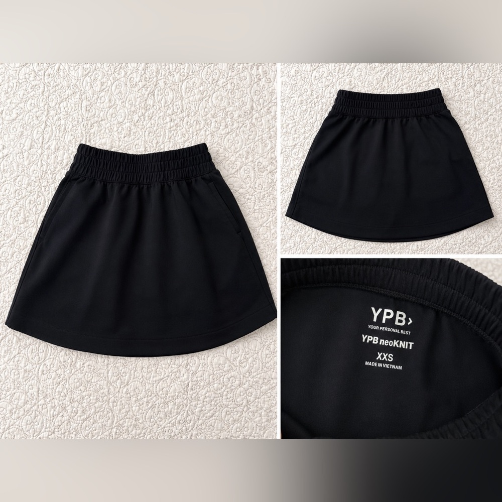 Abercrombie & Fitch Black neoKNIT Athletic Skirt with pockets XXS
